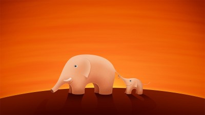 نارنجی-فیل-حیوان